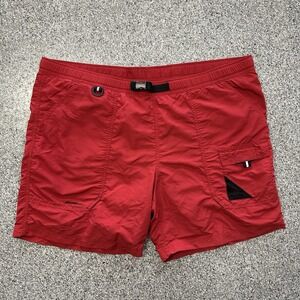 Eddie Bauer Swim Trunks Mens XXL Teal 18.5" Lined Belted Shorts Pockets 7.5" Ins